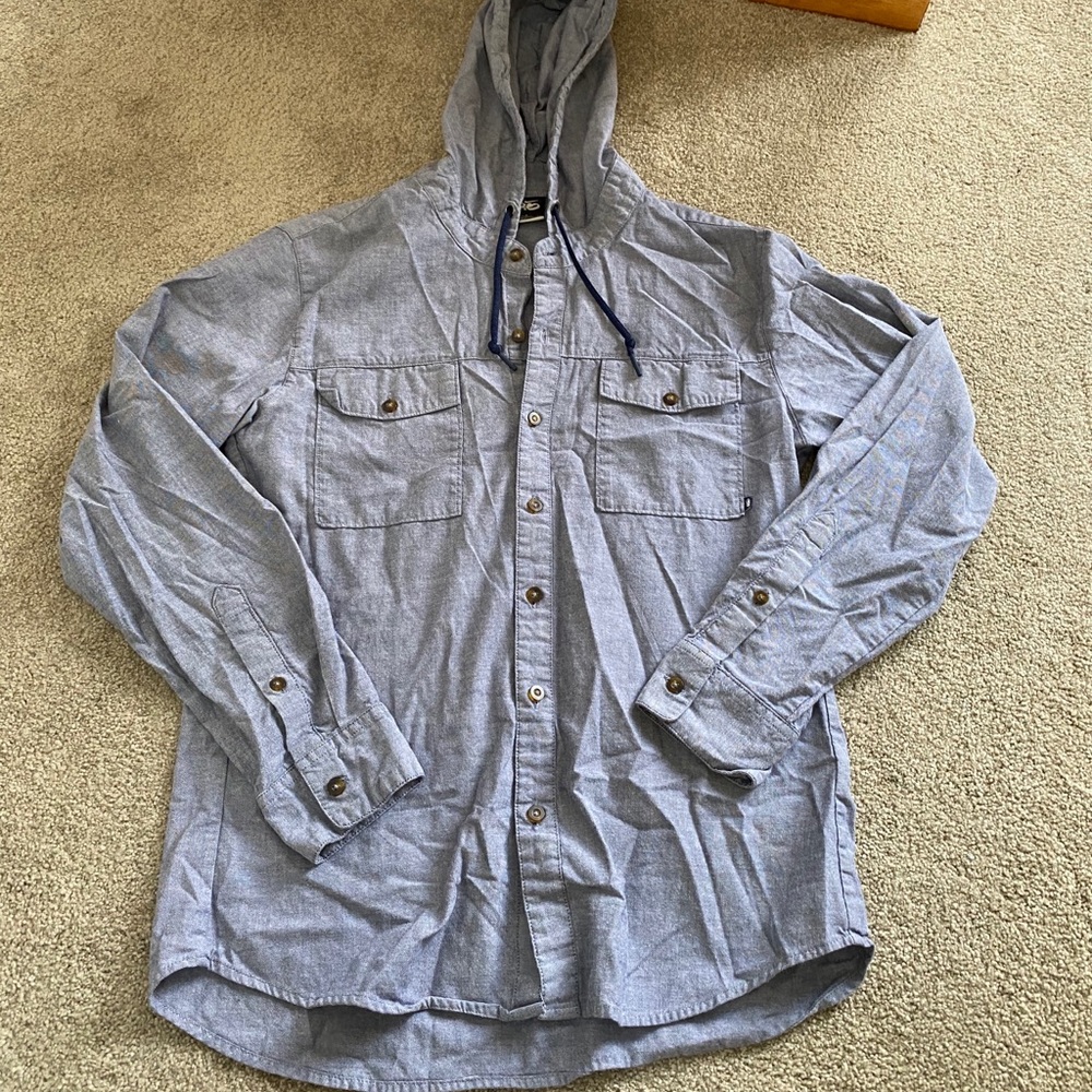 Nike button up with hood